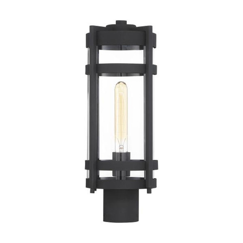 NUVO Lighting NUV-60-6575 Tofino - 1 Light - Post Lantern - Textured Black Finish with Clear Glass