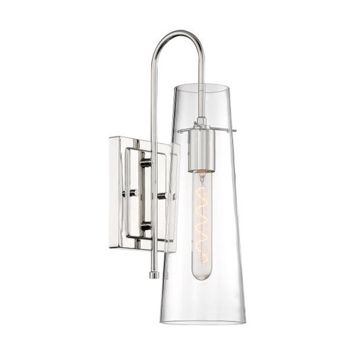 NUVO Lighting NUV-60-6869 Alondra - 1 Light - Wall Sconce Fixture - Polished Nickel Finish with Clear Glass
