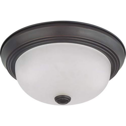 NUVO Lighting NUV-60-6010 2 Light - 11 in. - Flush Mount with Frosted White Glass - Color retail packaging