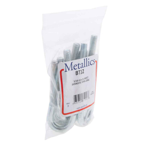 Metallics BTJ2 J-Bolt 5/16-18 X 3 St-zn (Bag 10)