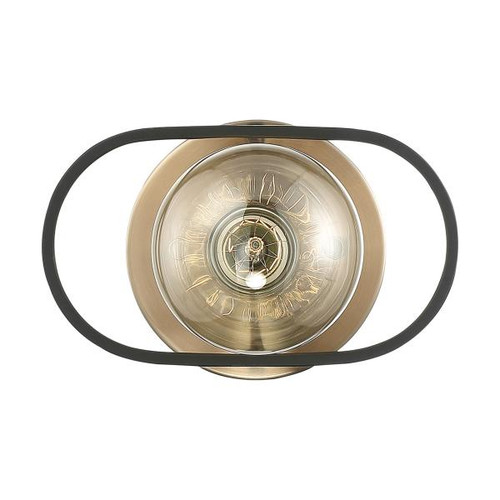 NUVO Lighting NUV-60-6651 Chassis - 1 Light - Wall Sconce - Copper Brushed Brass Finish with Matte Black Frame