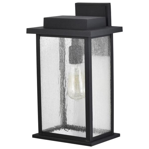 NUVO Lighting NUV-60-7376 Sullivan - 1 Light Large Wall Lantern - Matte Black with Clear Seeded Glass