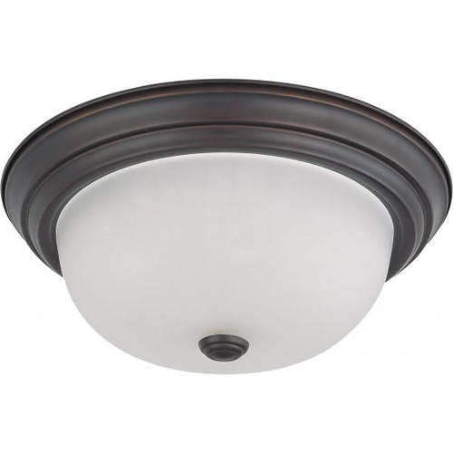 NUVO Lighting NUV-60-6011 2 Light - 13 in. - Flush Mount with Frosted White Glass - Color retail packaging
