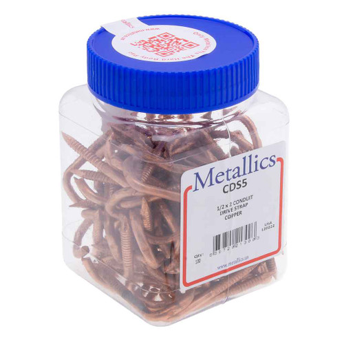 Metallics CDS5 Straps 1/2" EMT3 Conduit Drv St-Co Plated(Jar 100)