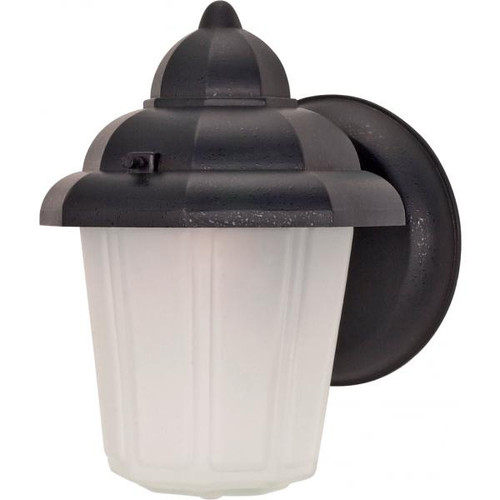 NUVO Lighting NUV-60-641 1 Light - 9 in. - Wall Lantern - Hood Lantern with Satin Frosted Glass