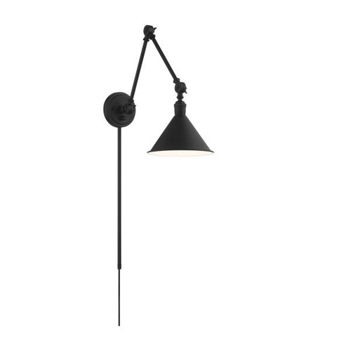 NUVO Lighting NUV-60-7363 Delancey Swing Arm Lamp - Matte Black with Switch