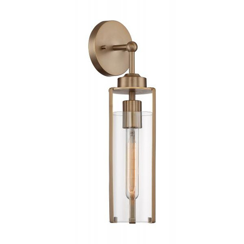 NUVO Lighting NUV-60-7151 Marina - 1 Light - Wall Sconce Fixture - Burnished Brass Finish with Clear Glass