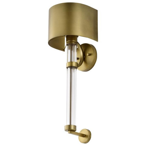 NUVO Lighting NUV-60-7757 Teagon 1 Light Wall Sconce - Natural Brass Finish - Metal Shade