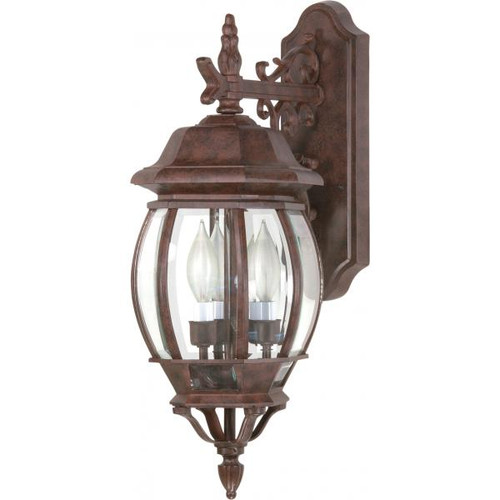 NUVO Lighting NUV-60-892 Central Park - 3 Light - 22 in. - Wall Lantern with Clear Beveled Glass