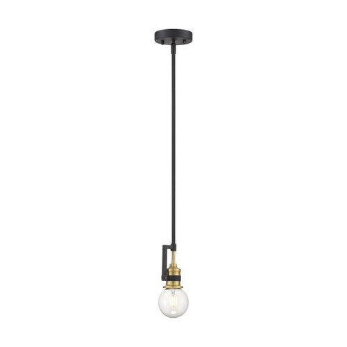 NUVO Lighting NUV-60-6975 Intention - 1 Light - Mini Pendant Fixture - Warm Brass and Black Finish