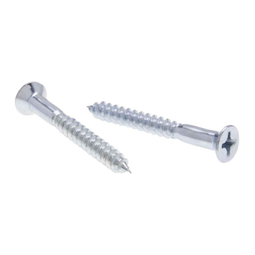 Metallics JFWP48 14 x 2 in. Flat Head Phillips Wood Screws - Steel Zinc - 100qty