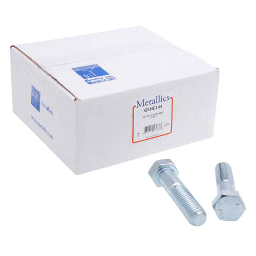 Metallics JG5HC64D Bolts 1/2-13 X 1-1/4 G5 Hxbt St- (Jar 100)