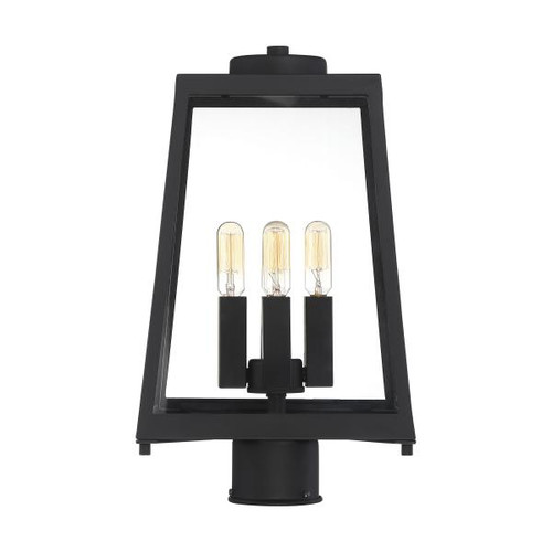 NUVO Lighting NUV-60-6585 Halifax - 4 Light - Post Lantern - Matte Black Finish with Clear Glass