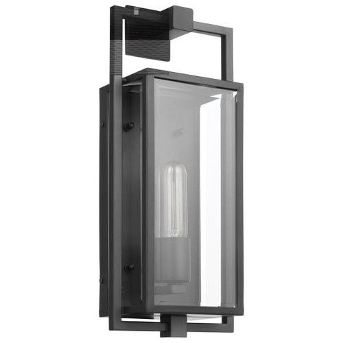 NUVO Lighting NUV-60-7544 Exhibit - 1 Light - Medium Wall Lantern - Matte Black Finish with Clear Beveled Glass