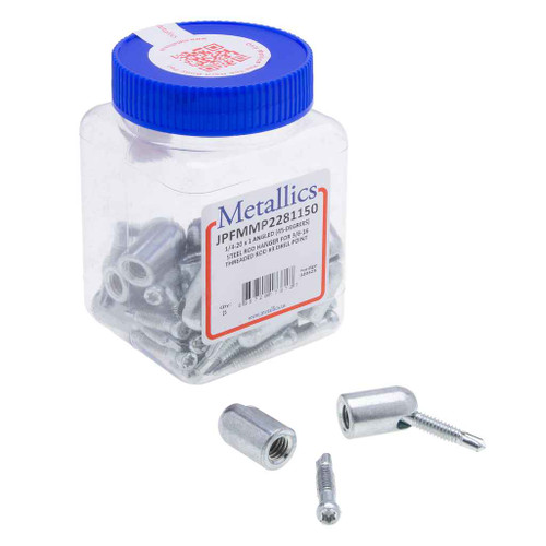 Metallics JPFMMP2281150 HangerMate 1/4-20 x 1 Agl Stl Rod Hng (Jar 25)
