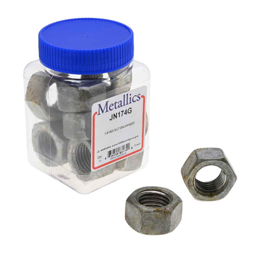 Metallics JN174G Nut 1 Hx Nut Galv (Jar 10)