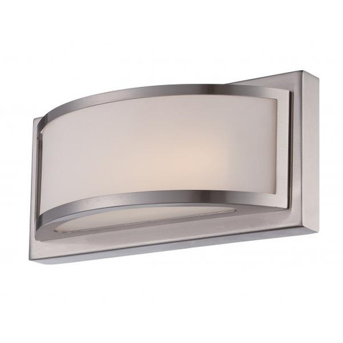 NUVO Lighting NUV-62-317 Mercer - (1) LED Wall Sconce - Frosted Glass - Brushed Nickel Finish