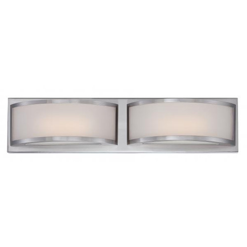 NUVO Lighting NUV-62-318 Mercer - (2) LED Wall Sconce - Frosted Glass - Brushed Nickel Finish