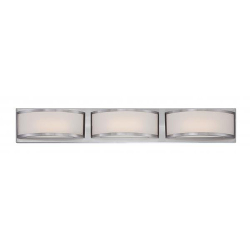 NUVO Lighting NUV-62-319 Mercer - (3) LED Wall Sconce - Frosted Glass - Brushed Nickel Finish