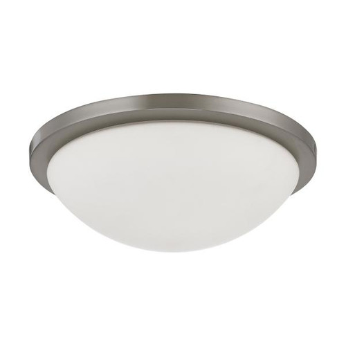 NUVO Lighting NUV-62-1043 Button LED 13 in. - Flush Mount Fixture - Brushed Nickel Finish - LED Module Included