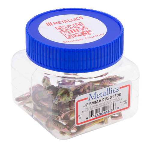 Metallics JPFMMAC2231550 Tie Wire 1/4 x 3-1/4 Mtl Ceiling Hgr 3/16" Eye (Jar 25)