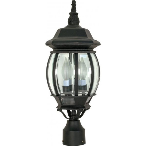 NUVO Lighting NUV-60-899 Central Park - 3 Light - 21 in. - Post Lantern with Clear Beveled Glass