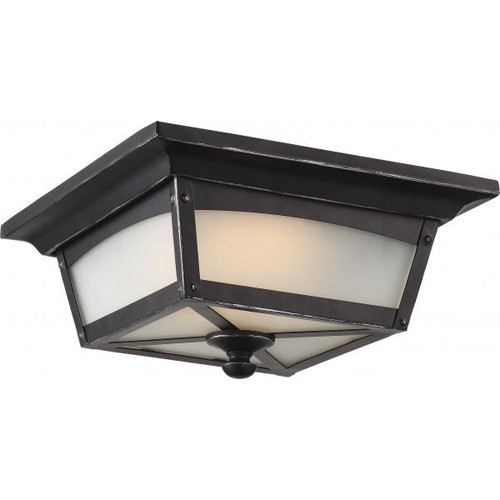 NUVO Lighting NUV-62-823 Essex Flush Lantern - Sterling Black Finish