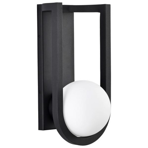 NUVO Lighting NUV-62-1620 Cradle - 6W LED - Large Wall Lantern - Matte Black with White Opal Glass