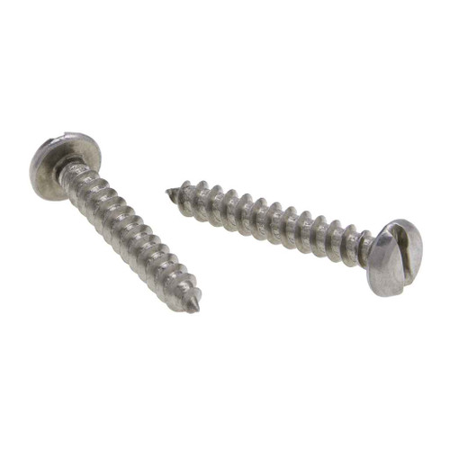 Metallics JSTS13 8 x 1/2 in. Pan Head Slotted Tapping Screws - 18-8 Stainless - 100qty Metallics JSTS13 8 x 1/2 in. Pan Head Slotted Tapping Screws - 18-8 Stainless - 100qty