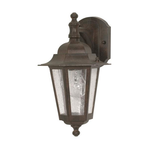 NUVO Lighting NUV-60-989 Cornerstone - 1 Light - 13 in. - Wall Lantern - Arm Down with Clear Seed Glass