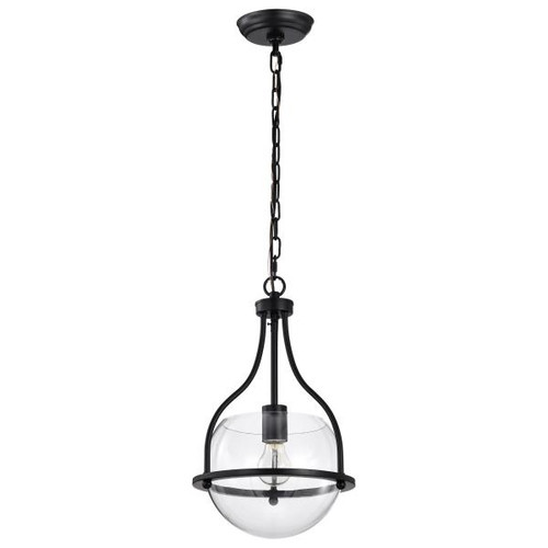 NUVO Lighting NUV-60-7817 Amado 1 Light Pendant - 10 Inches - Matte Black Finish - Clear Glass