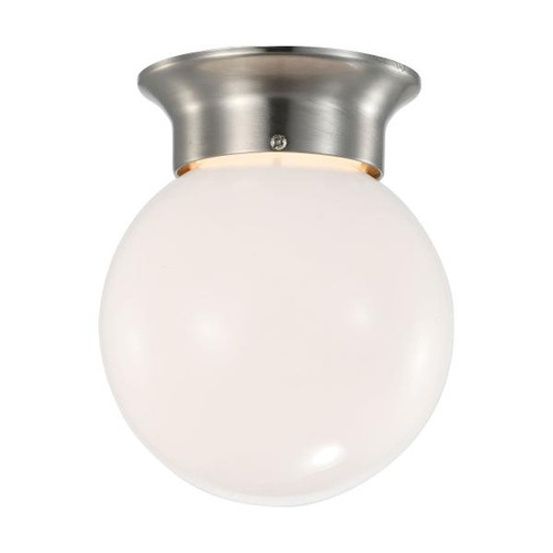 NUVO Lighting NUV-62-1565 8 Watt - 6 inch - LED Flush Mount Fixture - 3000K - Dimmable - Brushed Nickel - Frosted Glass