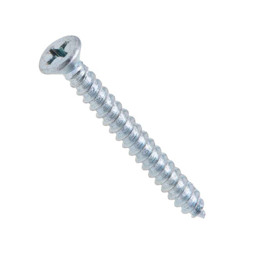 Metallics JTSF23 8 x 1-1/2 in. Flat Head Phillips Tapping Screws - Steel Zinc - 100qty