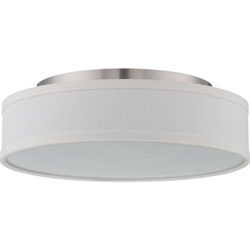 NUVO Lighting NUV-62-524 Heather - LED Flush Fixture with White Linen Shade
