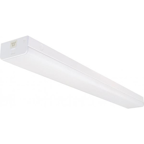 NUVO Lighting NUV-65-1155 LED 4 ft. - Wide Strip Light - 40W - 4000K - White Finish - Connectible with Emergency Back Up