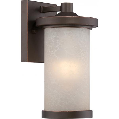 NUVO Lighting NUV-62-641 Diego - LED Outdoor Small Wall with Satin Amber Glass