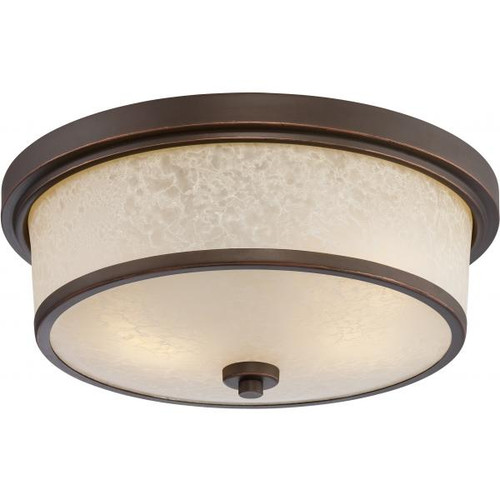 NUVO Lighting NUV-62-643 Diego - LED Outdoor Flush Fixture with Satin Amber Glass