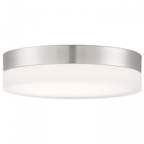 NUVO Lighting NUV-62-559 Pi - 11 Inch LED Flush Mount - Brushed Nickel Finish - Frosted Etched Glass - CCT Selectable - 120 Volts