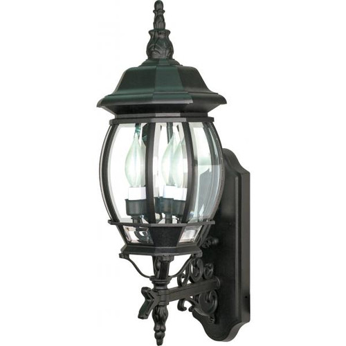 NUVO Lighting NUV-60-890 Central Park - 3 Light - 22 in. - Wall Lantern with Clear Beveled Glass