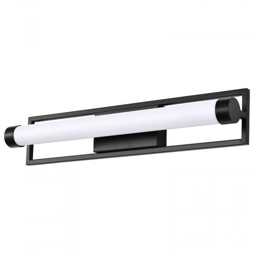 NUVO Lighting NUV-62-668 Canal LED Medium Vanity - Matte Black Finish - White Acrylic Lens