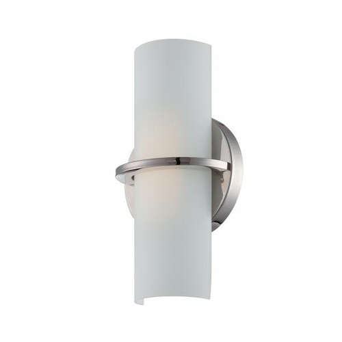 NUVO Lighting NUV-62-185 Tucker - LED Wall Sconce - Etched Opal Glass - Polished Nickel Finish