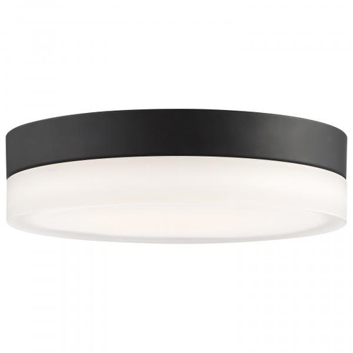 NUVO Lighting NUV-62-568 Pi - 9 Inch LED Flush Mount - Black Finish - Frosted Etched Glass - CCT Selectable - 120 Volts