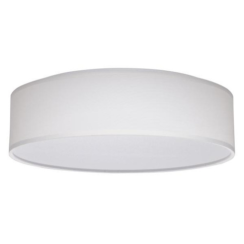 NUVO Lighting NUV-62-999 15 inch - CCT Selectable - Fabric Drum LED Decor Flush Mount Fixture - White Fabric Shade - Acrylic Diffuser