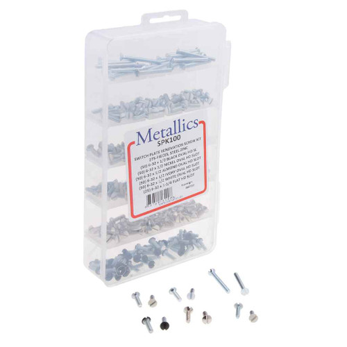 Metallics SPK101 Screw Kit 500Pc Ov Switch SS-znP(Trey 1)