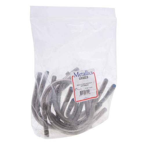 Metallics UBS023 Bolts 3/8-16 X 3-5/8 X 3 U-Blt &Nt SS (Bag 10) Metallics UBS023 Bolts 3/8-16 X 3-5/8 X 3 U-Blt &Nt SS (Bag 10)
