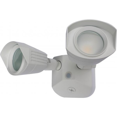 NUVO Lighting NUV-65-210 LED Security Light - Dual Head - White Finish - 3000K