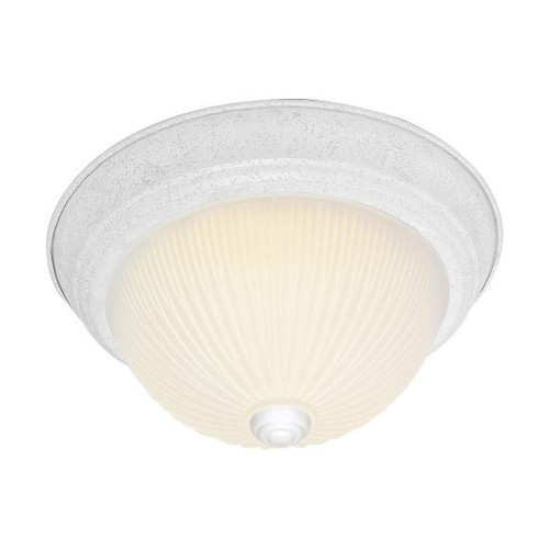 NUVO Lighting NUV-SF76-131 2 Light - 11" Flush with Frosted Ribbed - Textured White Finish