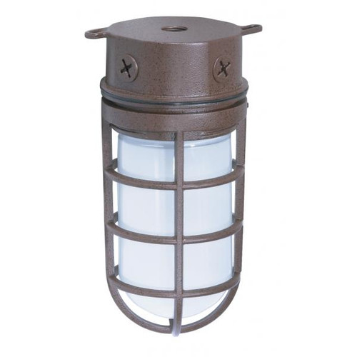 NUVO Lighting NUV-SF76-625 1 Light - 10" - Industrial Style - Surface Mount with Frosted Glass - Old Bronze Finish