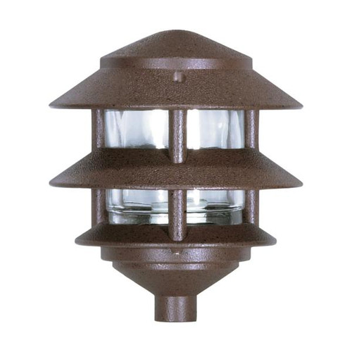 NUVO Lighting NUV-SF76-632 Pagoda Garden Fixture - Small Hood - 1 light - 2 Louver - Old Bronze Finish