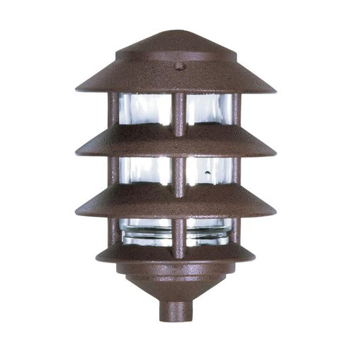 NUVO Lighting NUV-SF76-633 Pagoda Garden Fixture - Small Hood - 1 light - 3 Louver - Old Bronze Finish